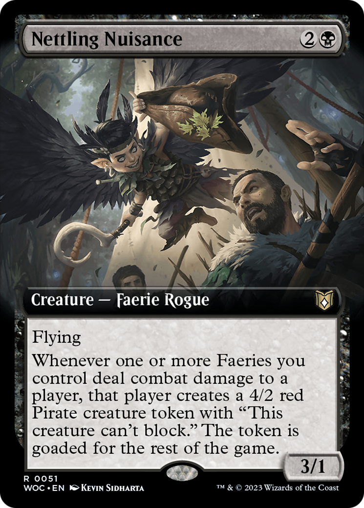 Nettling Nuisance (Extended Art) [Wilds of Eldraine Commander] | L.A. Mood Comics and Games