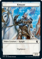 Wolf // Knight Double-Sided Token [Innistrad: Midnight Hunt Commander Tokens] | L.A. Mood Comics and Games