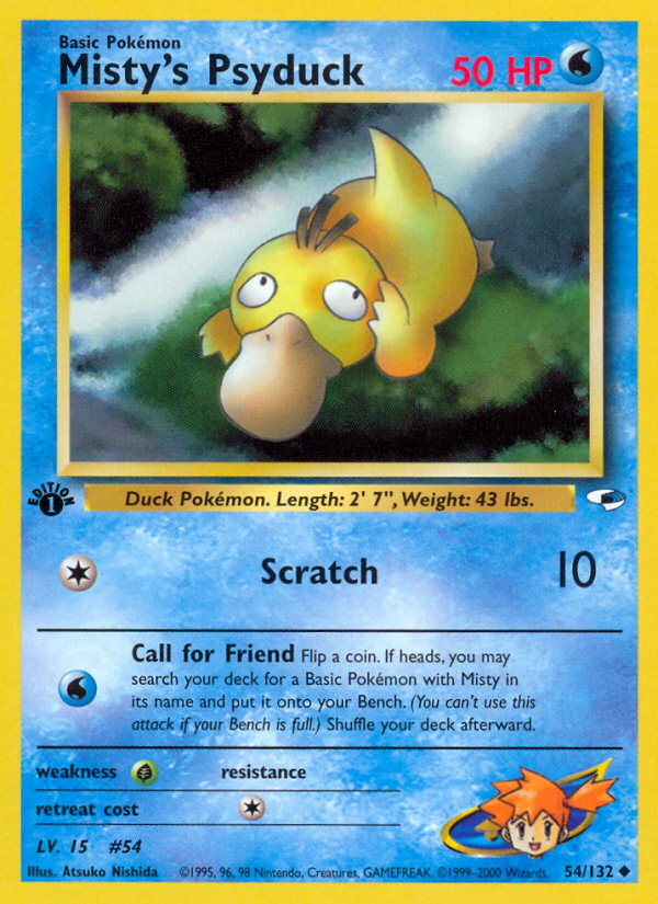 Misty's Psyduck (54/132) [Gym Heroes 1st Edition] | L.A. Mood Comics and Games