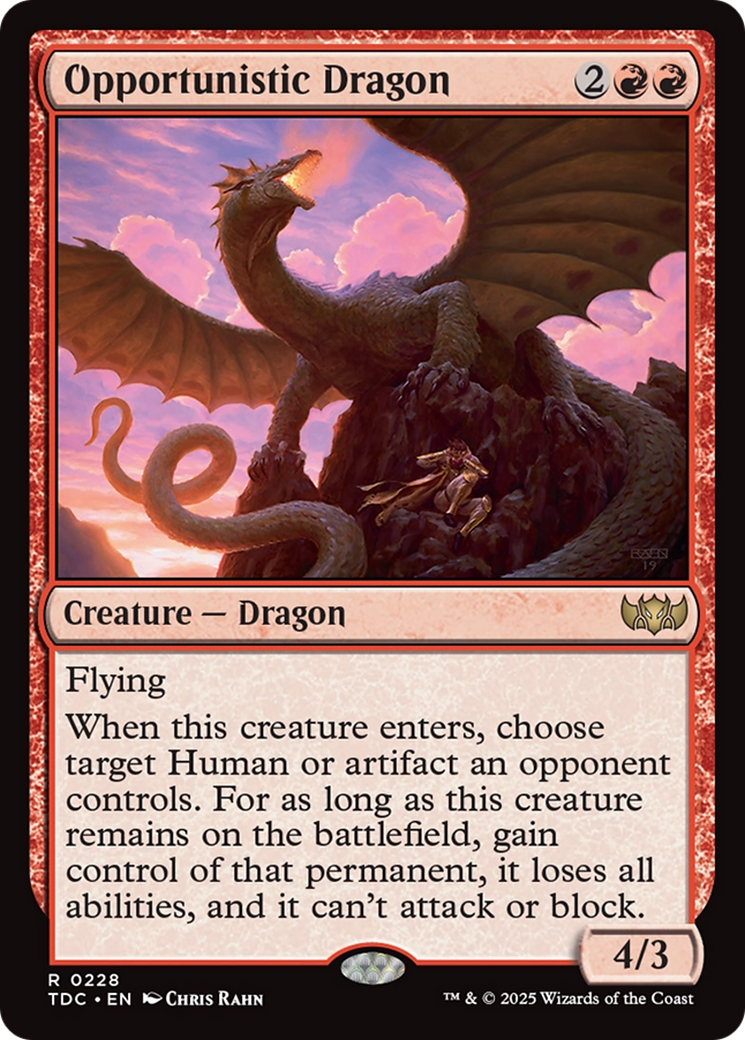 Opportunistic Dragon [Tarkir: Dragonstorm Commander] | L.A. Mood Comics and Games