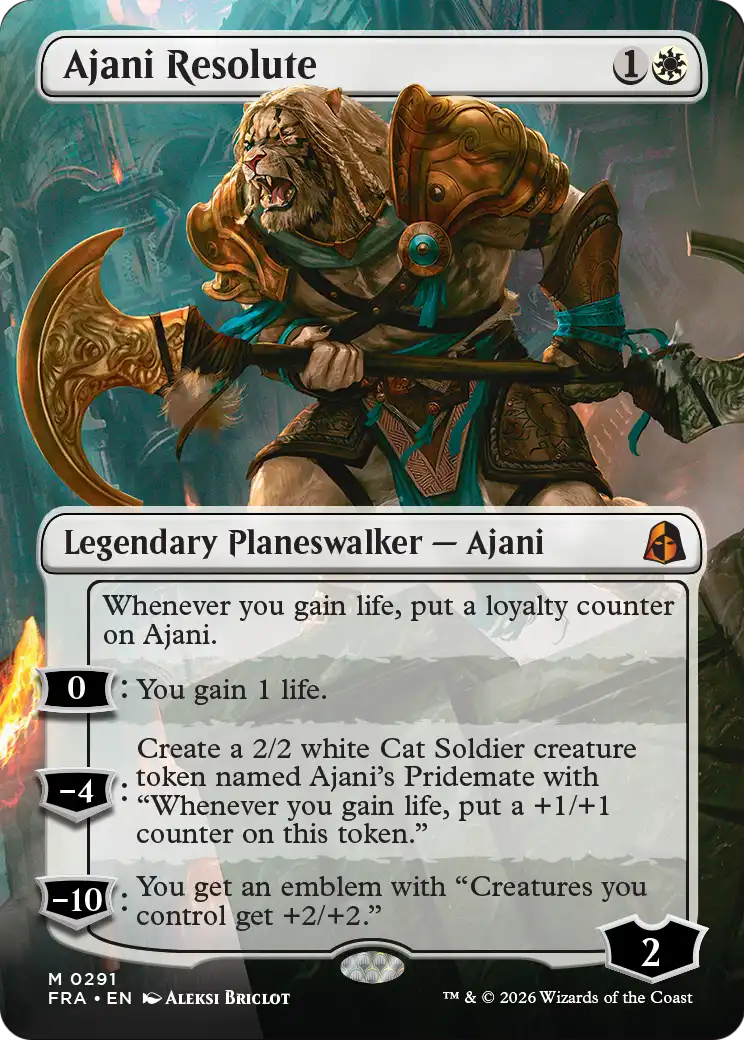 Ajani Resolute (Borderless) [Reality Fracture] | L.A. Mood Comics and Games