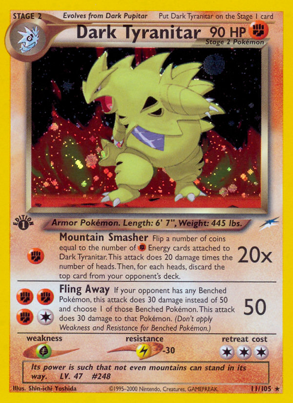 Dark Tyranitar (11/105) [Neo Destiny 1st Edition] | L.A. Mood Comics and Games