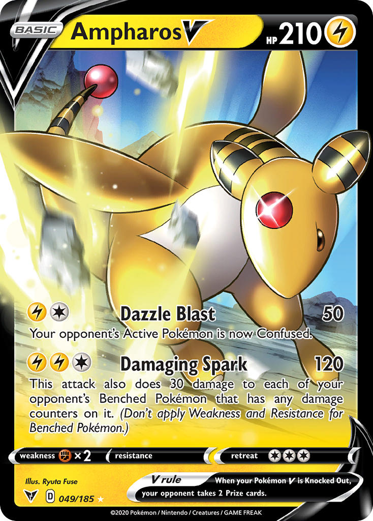 Ampharos V (049/185) [Sword & Shield: Vivid Voltage] | L.A. Mood Comics and Games