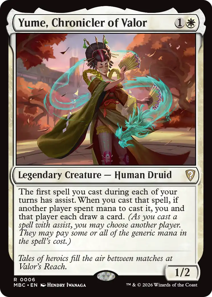 Yume, Chronicler of Valor [Mystery Booster: Commander Edition] | L.A. Mood Comics and Games