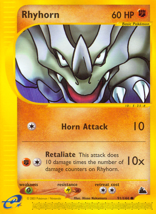 Rhyhorn (91/144) [Skyridge] | L.A. Mood Comics and Games