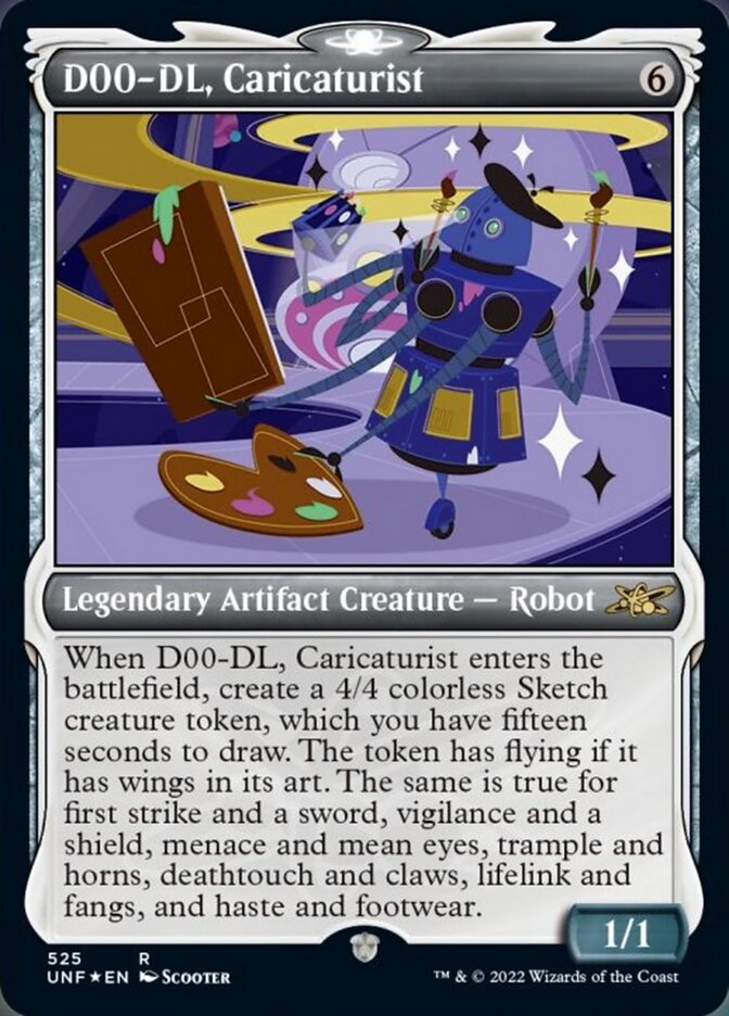 D00-DL, Caricaturist (Showcase) (Galaxy Foil) [Unfinity] | L.A. Mood Comics and Games