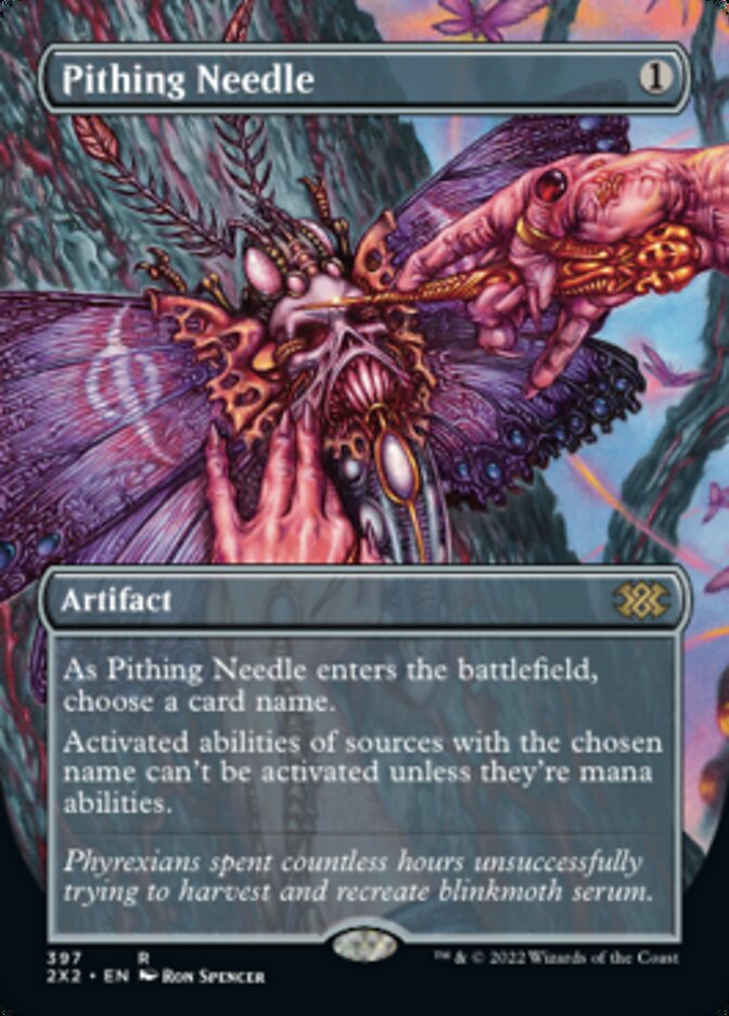 Pithing Needle (Borderless Alternate Art) [Double Masters 2022] | L.A. Mood Comics and Games