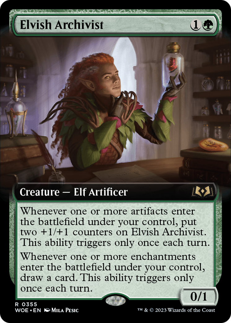 Elvish Archivist (Extended Art) [Wilds of Eldraine] | L.A. Mood Comics and Games
