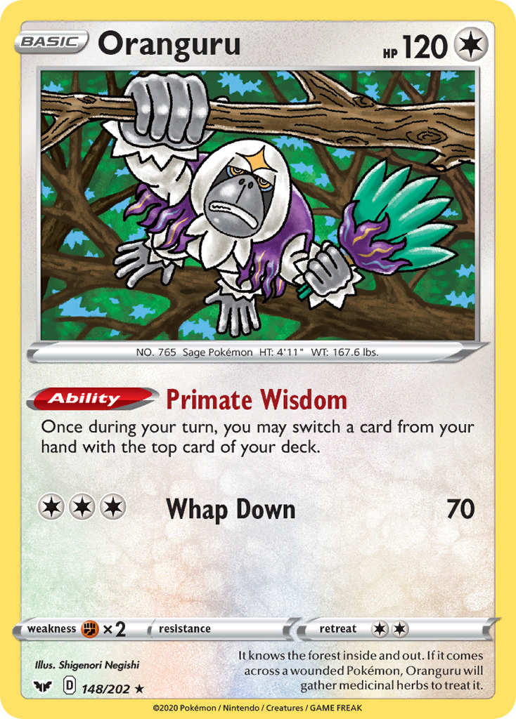 Oranguru (148/202) [Sword & Shield: Base Set] | L.A. Mood Comics and Games