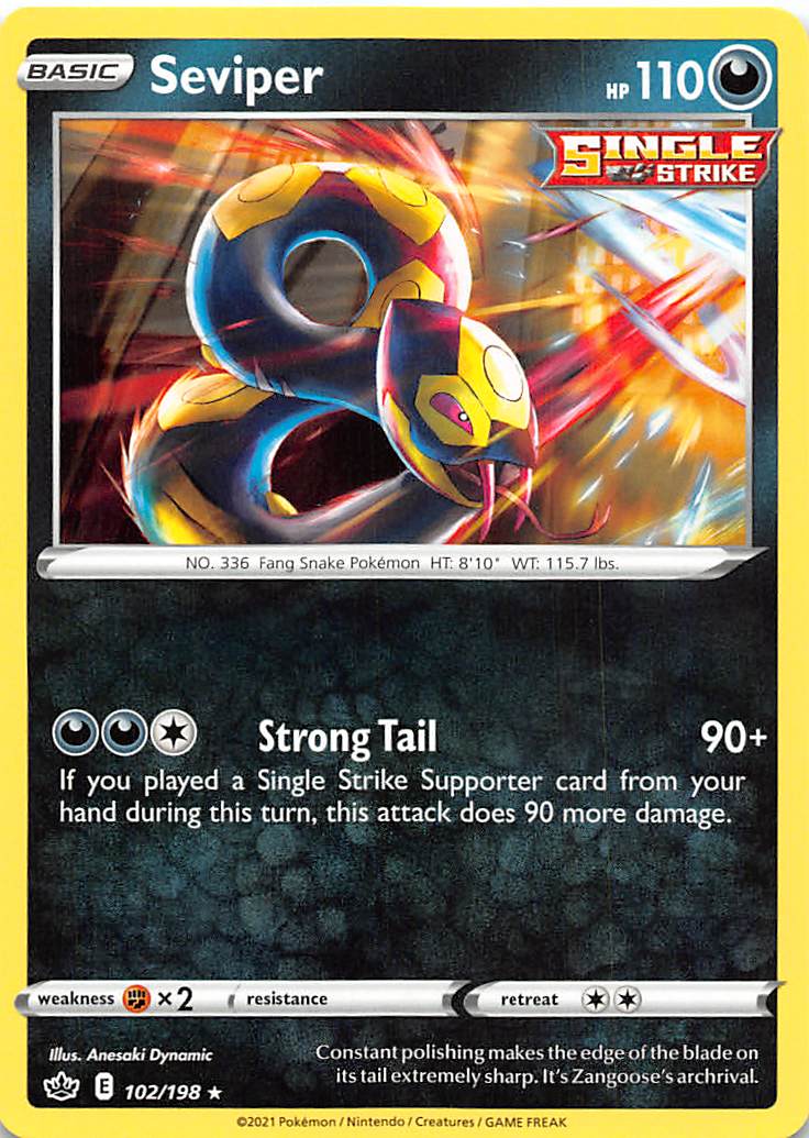 Seviper (102/198) [Sword & Shield: Chilling Reign] | L.A. Mood Comics and Games