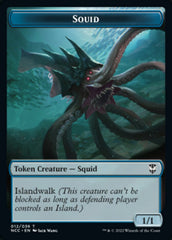 Squid // Treasure (013) Double-Sided Token [Streets of New Capenna Commander Tokens] | L.A. Mood Comics and Games