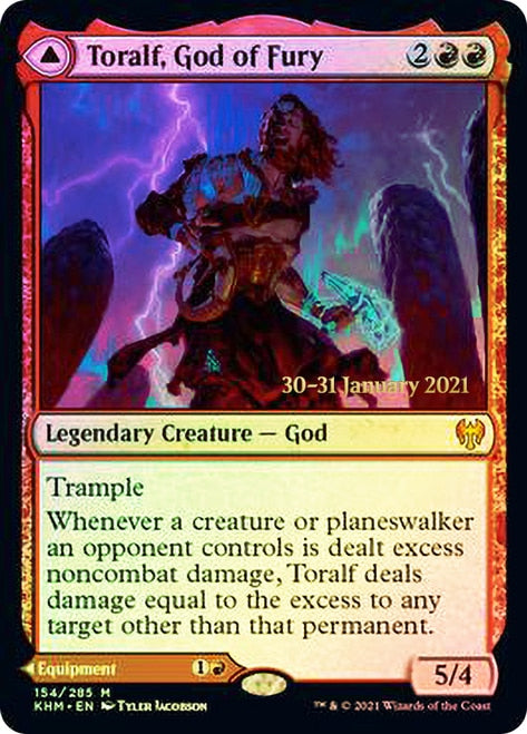 Toralf, God of Fury // Toralf's Hammer [Kaldheim Prerelease Promos] | L.A. Mood Comics and Games