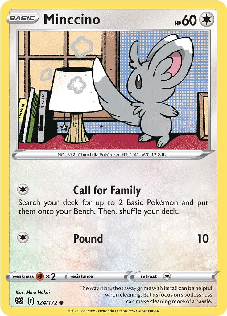 Minccino (124/172) [Sword & Shield: Brilliant Stars] | L.A. Mood Comics and Games