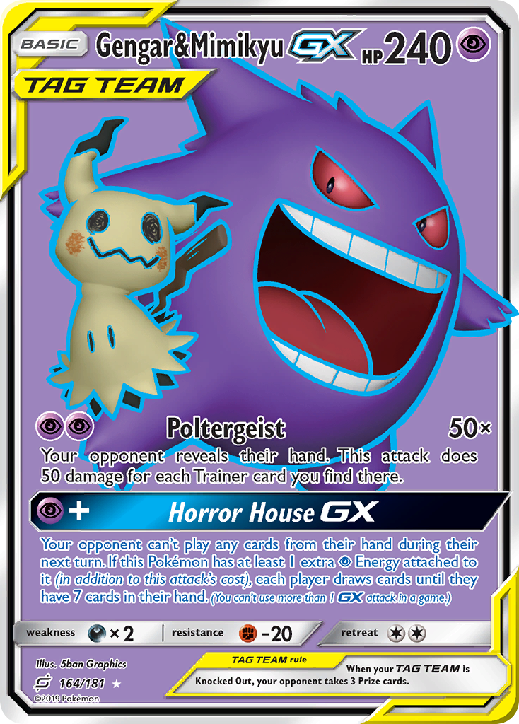 Gengar & Mimikyu GX (164/181) [Sun & Moon: Team Up] | L.A. Mood Comics and Games