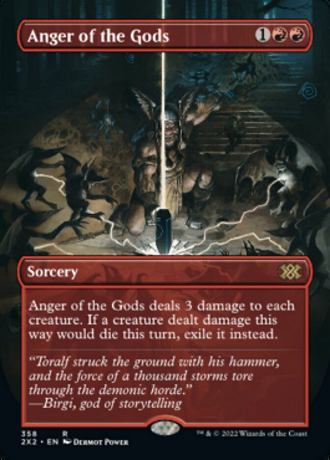 Anger of the Gods (Borderless Alternate Art) [Double Masters 2022] | L.A. Mood Comics and Games