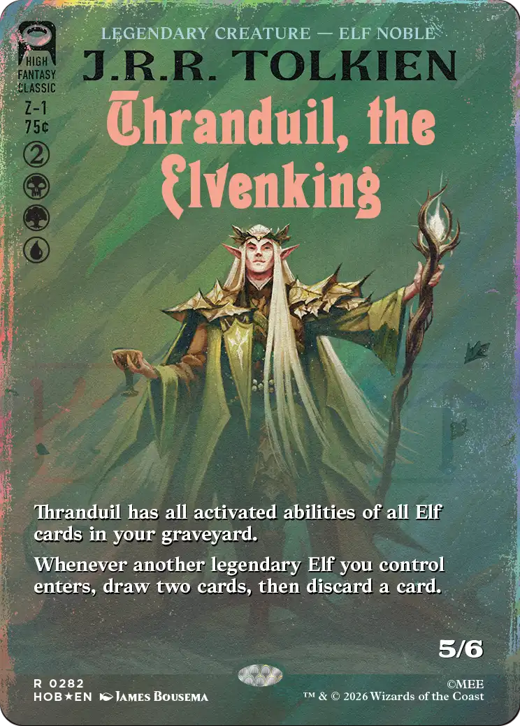 Thranduil, the Elvenking (Borderless) (Surge Foil) [The Hobbit] | L.A. Mood Comics and Games