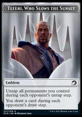Human // Teferi, Who Slows the Sunset Emblem Double-Sided Token [Innistrad: Midnight Hunt Tokens] | L.A. Mood Comics and Games