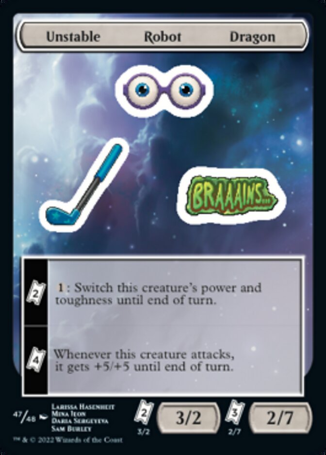 Unstable Robot Dragon [Unfinity Stickers] | L.A. Mood Comics and Games