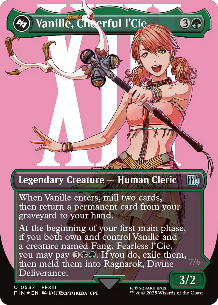 Vanille, Cheerful l'Cie // Ragnarok, Divine Deliverance (Borderless) (Surge Foil) [FINAL FANTASY] | L.A. Mood Comics and Games