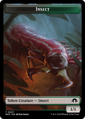 Zombie (Ripple Foil) // Insect (0027) Double-Sided Token [Modern Horizons 3 Tokens] | L.A. Mood Comics and Games