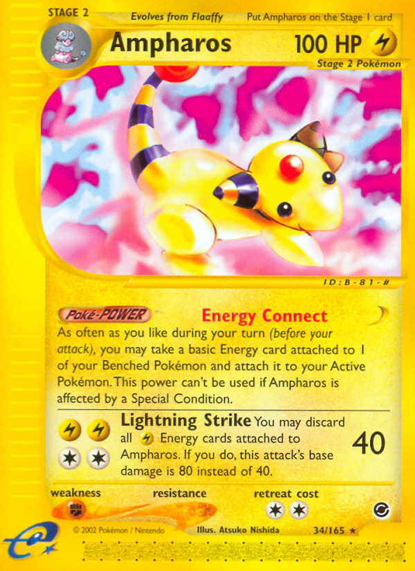 Ampharos (34/165) [Expedition: Base Set] | L.A. Mood Comics and Games