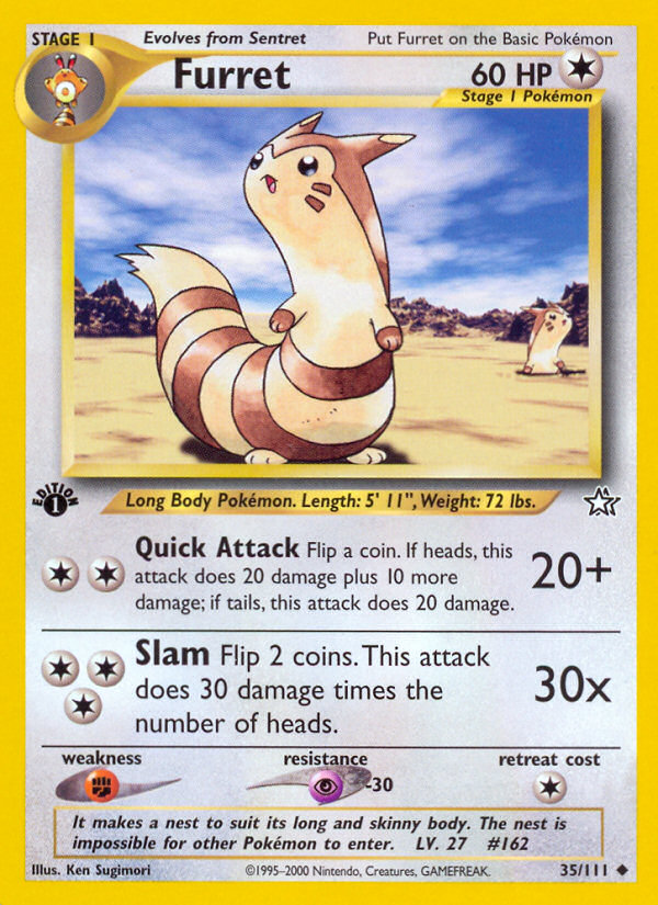 Furret (35/111) [Neo Genesis 1st Edition] | L.A. Mood Comics and Games