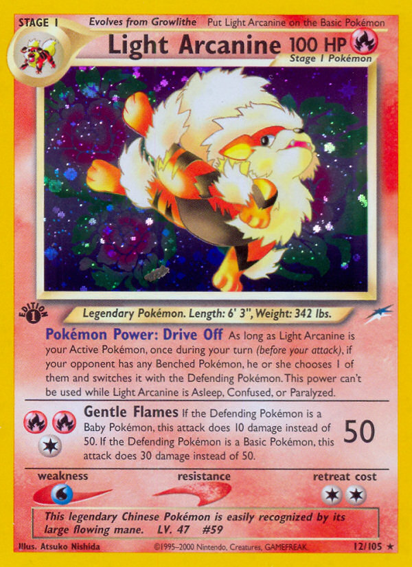 Light Arcanine (12/105) [Neo Destiny 1st Edition] | L.A. Mood Comics and Games