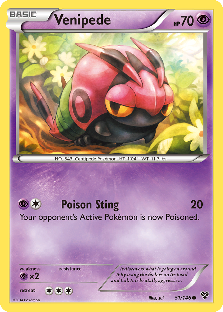 Venipede (51/146) [XY: Base Set] | L.A. Mood Comics and Games