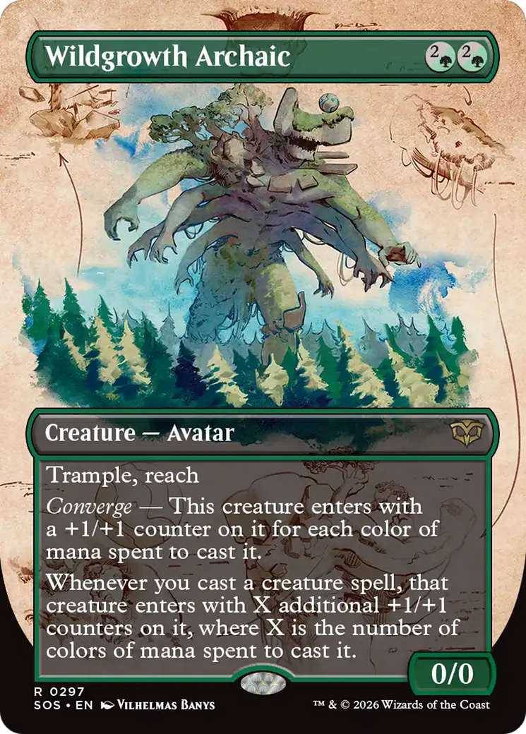 Wildgrowth Archaic (Borderless) [Secrets of Strixhaven] | L.A. Mood Comics and Games
