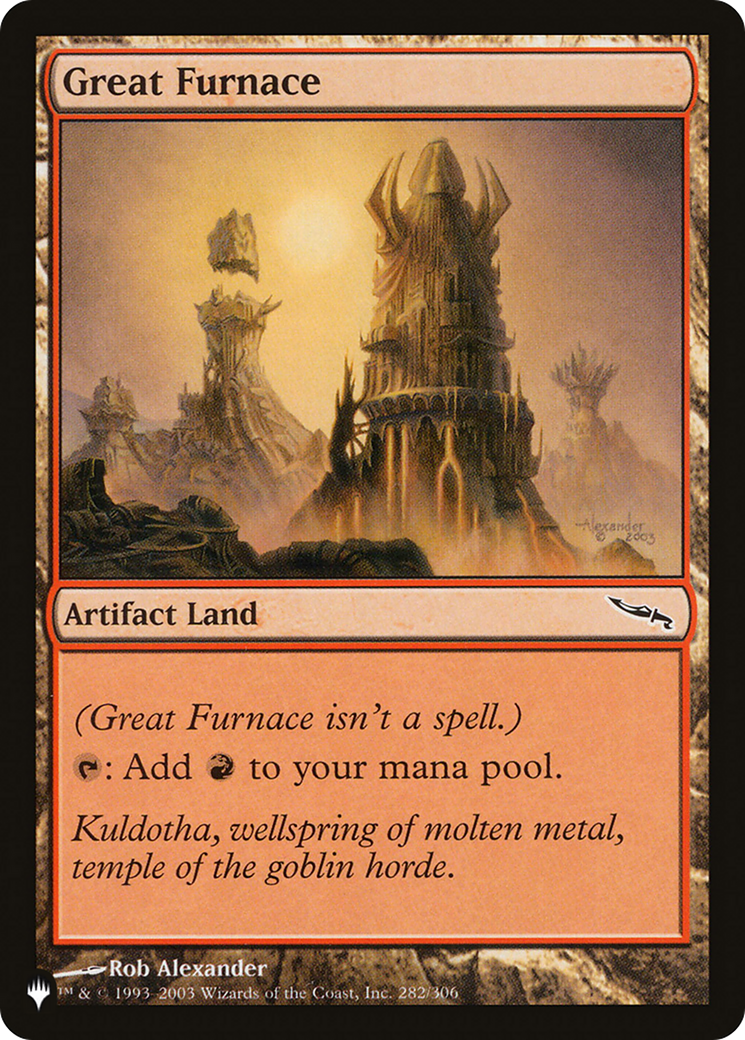 Great Furnace (MRD) [The List] | L.A. Mood Comics and Games