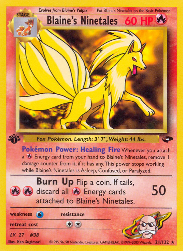 Blaine's Ninetales (21/132) [Gym Challenge 1st Edition] | L.A. Mood Comics and Games