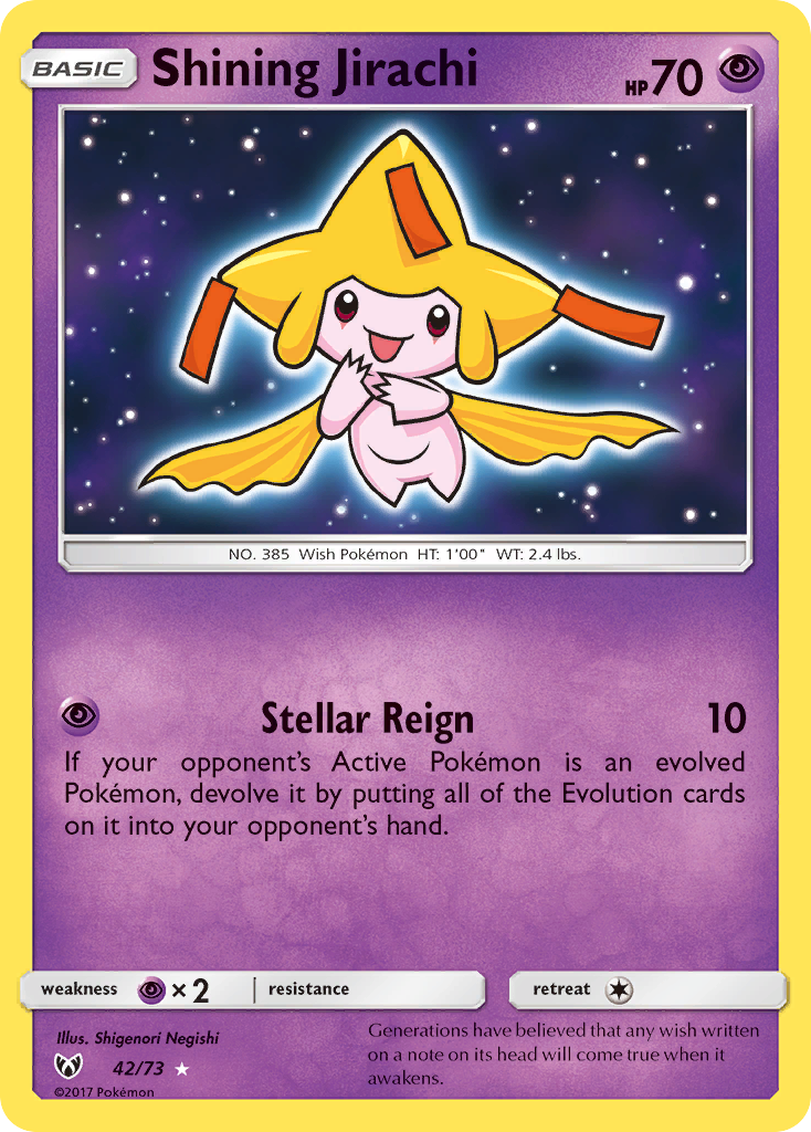 Shining Jirachi (42/73) [Sun & Moon: Shining Legends] | L.A. Mood Comics and Games