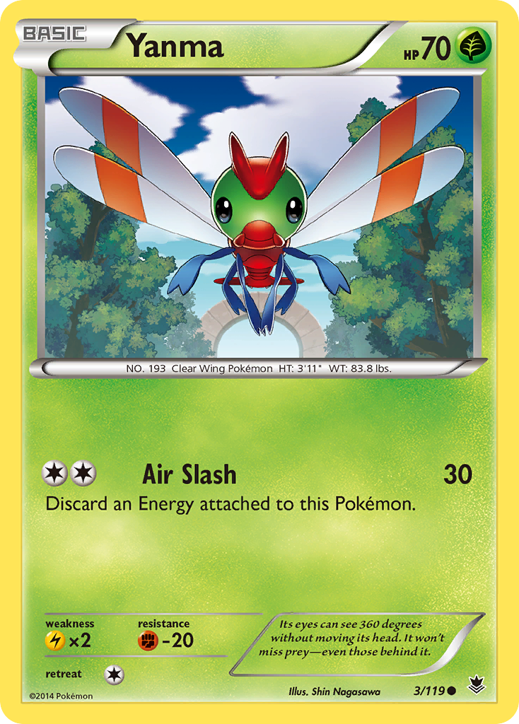 Yanma (3/119) [XY: Phantom Forces] | L.A. Mood Comics and Games