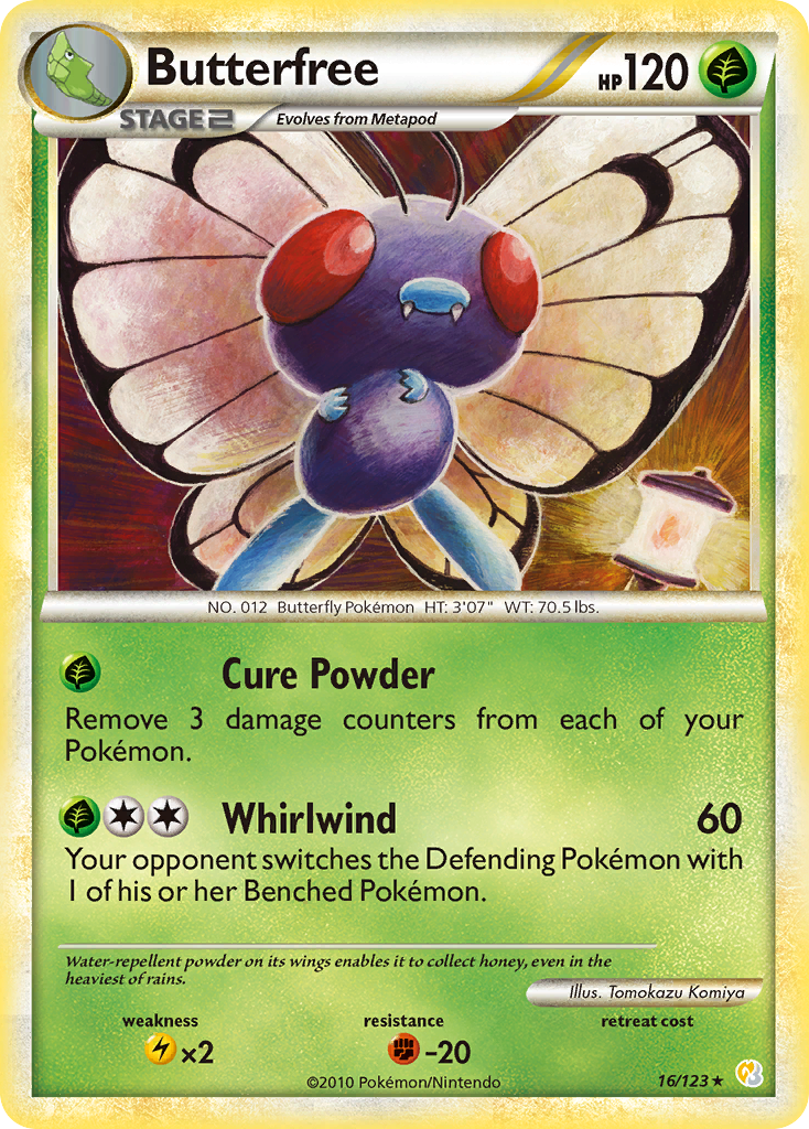 Butterfree (16/123) [HeartGold & SoulSilver: Base Set] | L.A. Mood Comics and Games