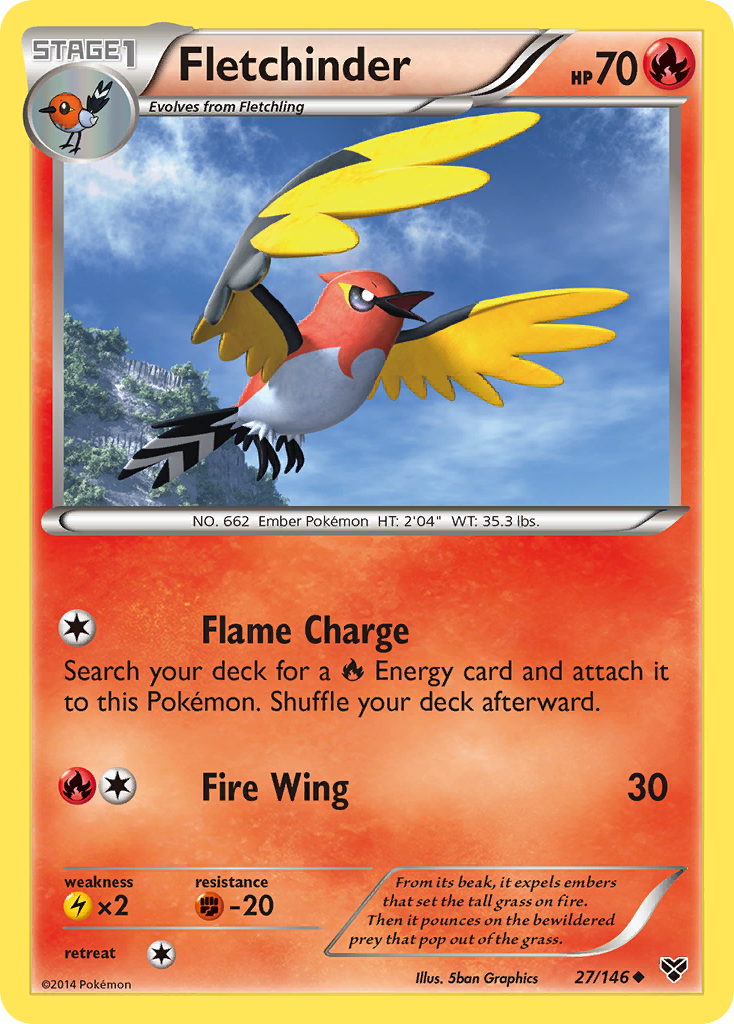 Fletchinder (27/146) [XY: Base Set] | L.A. Mood Comics and Games