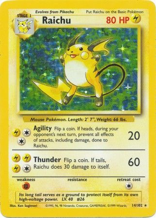 Raichu (14/102) [Base Set Unlimited] | L.A. Mood Comics and Games