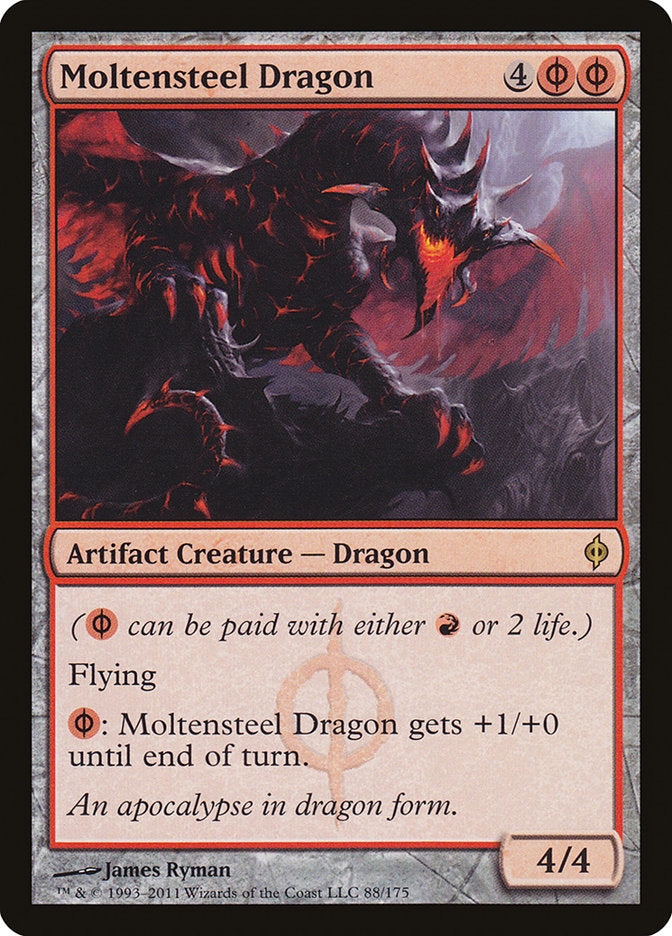 Moltensteel Dragon [New Phyrexia] | L.A. Mood Comics and Games
