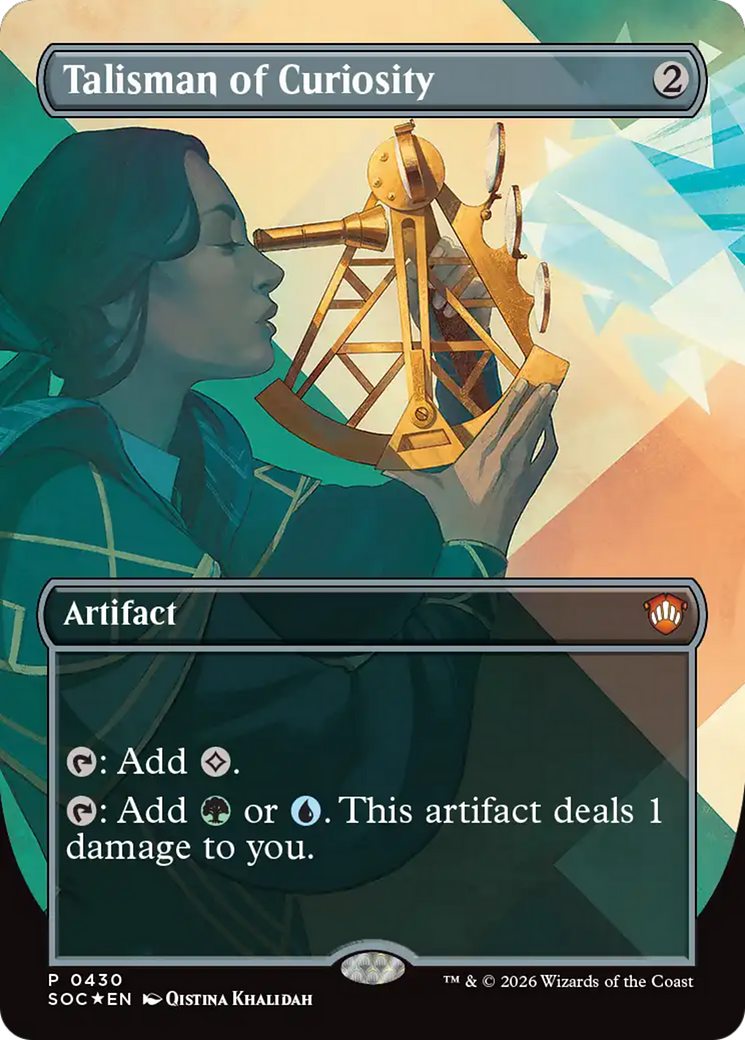 Talisman of Curiosity (Borderless) [Secrets of Strixhaven Commander] | L.A. Mood Comics and Games