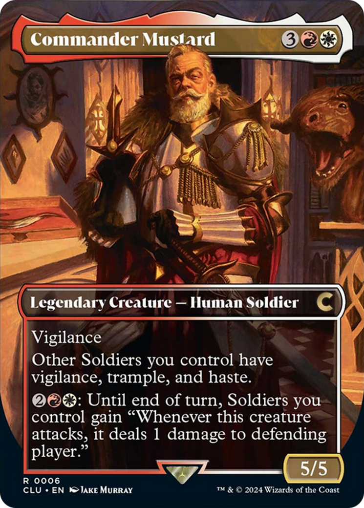 Commander Mustard (Borderless) [Ravnica: Clue Edition] | L.A. Mood Comics and Games