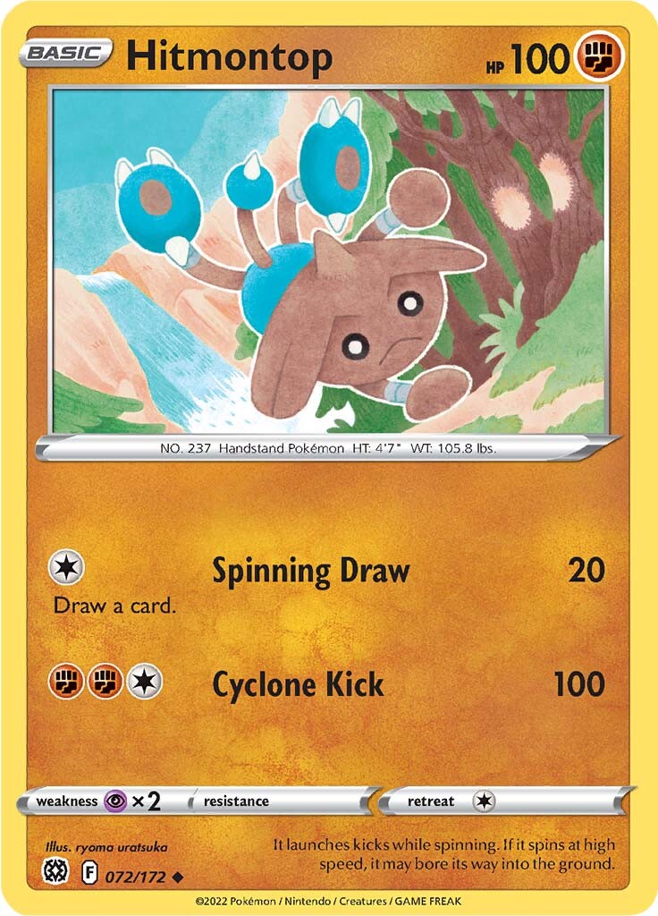 Hitmontop (072/172) [Sword & Shield: Brilliant Stars] | L.A. Mood Comics and Games