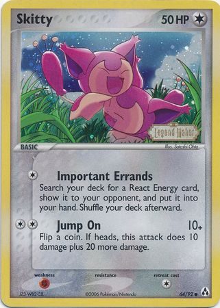 Skitty (64/92) (Stamped) [EX: Legend Maker] | L.A. Mood Comics and Games
