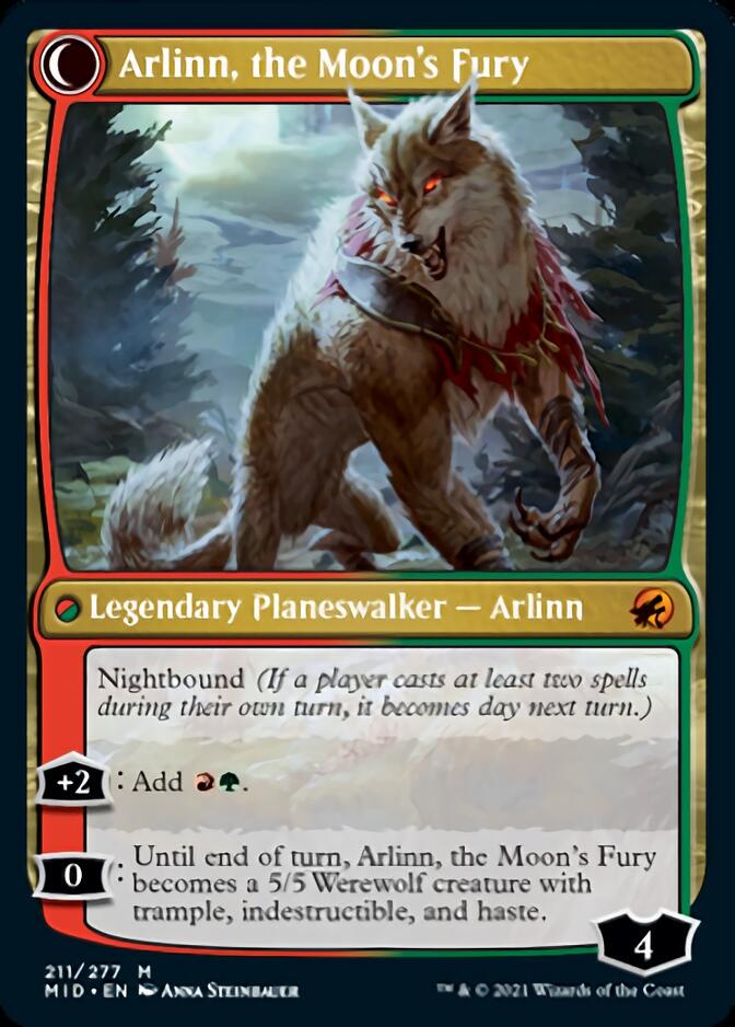 Arlinn, the Pack's Hope // Arlinn, the Moon's Fury [Innistrad: Midnight Hunt] | L.A. Mood Comics and Games
