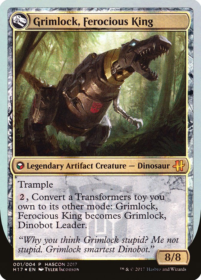Grimlock, Dinobot Leader // Grimlock, Ferocious King [HasCon 2017] | L.A. Mood Comics and Games