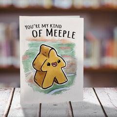 "My Kind of Meeple" Funny Boardgame Nerd Hobby Friend Card | L.A. Mood Comics and Games