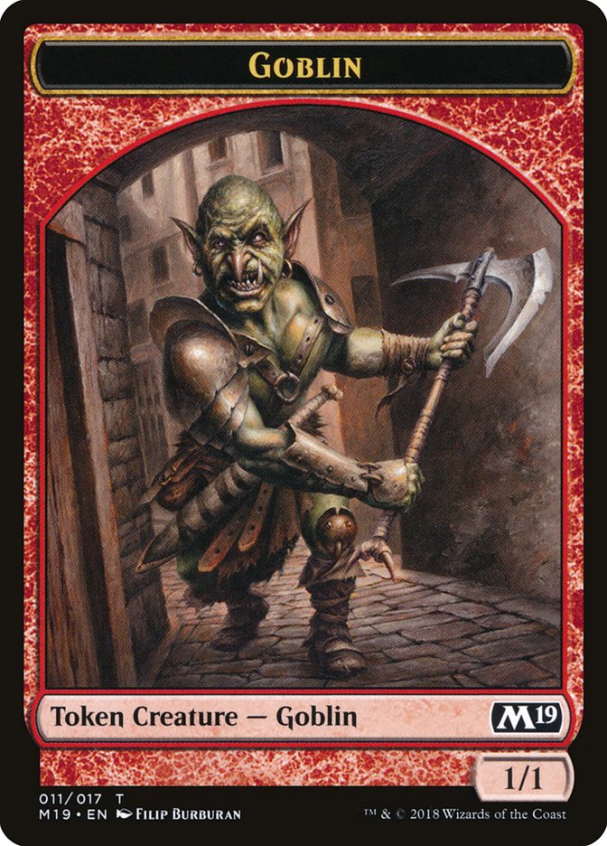 Knight // Goblin Double-Sided Token (Game Night) [Core Set 2019 Tokens] | L.A. Mood Comics and Games