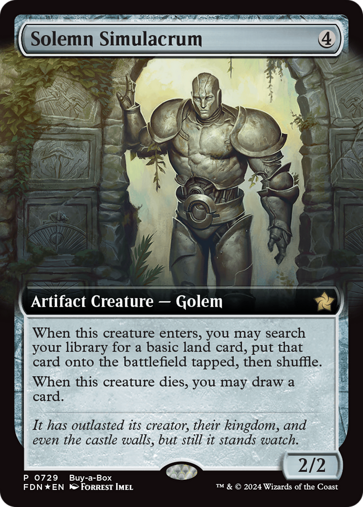 Solemn Simulacrum (Extended Art) (Buy-A-Box) [Foundations Promos] | L.A. Mood Comics and Games