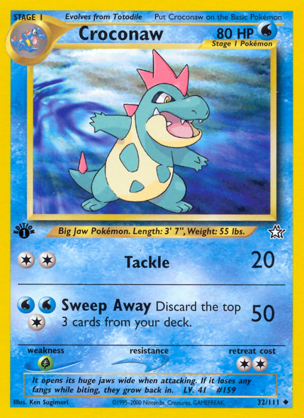 Croconaw (32/111) [Neo Genesis 1st Edition] | L.A. Mood Comics and Games