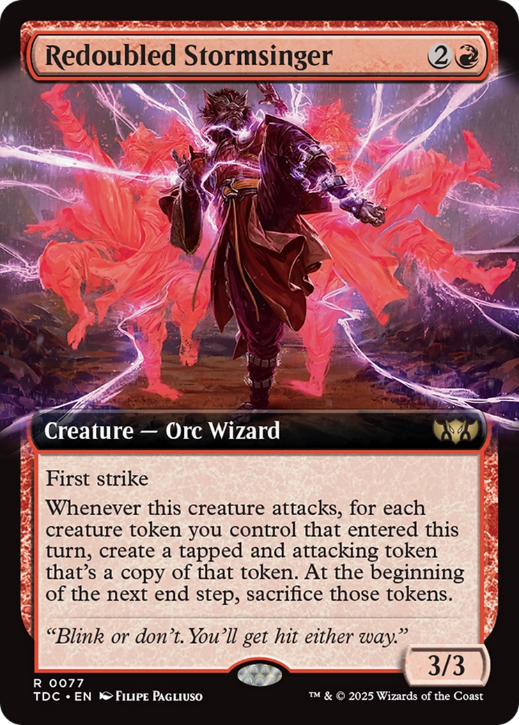 Redoubled Stormsinger (Extended Art) [Tarkir: Dragonstorm Commander] | L.A. Mood Comics and Games