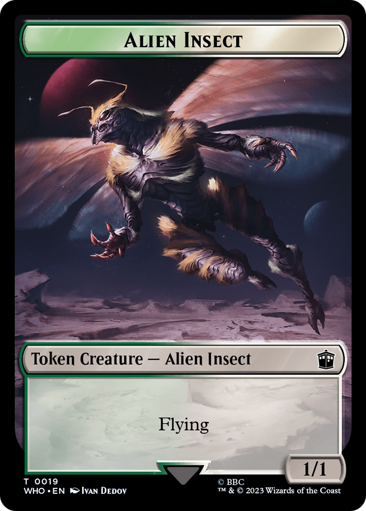 Copy // Alien Insect Double-Sided Token [Doctor Who Tokens] | L.A. Mood Comics and Games