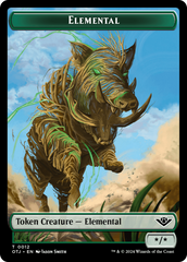 Mercenary // Elemental Double-Sided Token [Outlaws of Thunder Junction Tokens] | L.A. Mood Comics and Games